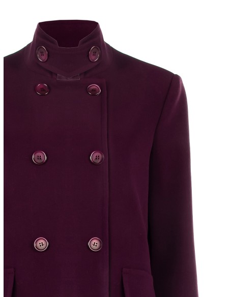 Rinascimento - Manteau moyen à double boutonnage et col montant