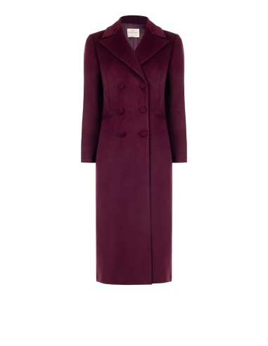 Rinascimento Manteau long plié à col en fourrure synthétique amovible