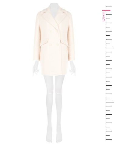 Manteau moyen large à poches en laine Rinascimento