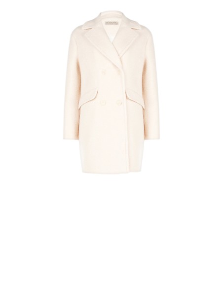 Manteau moyen large à poches en laine Rinascimento