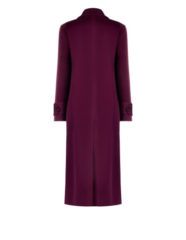 Manteau long croisé en velours avec boutons ton sur ton Rinascimento