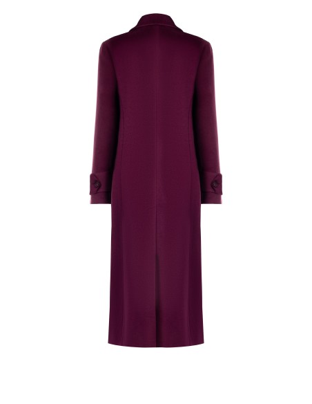 Manteau long croisé en velours avec boutons ton sur ton Rinascimento