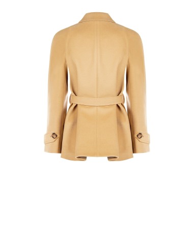 Manteau court en velours à double boutonnage avec ceinture assortie Rinascimento