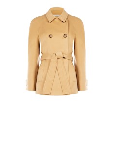Manteau court en velours à double boutonnage avec ceinture assortie Rinascimento