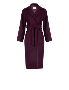 Manteau long type trench avec 2 broches en forme de fleur et ceinture assortie Rinascimento