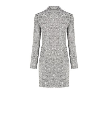 Manteau mi-long à chevrons avec paillettes Rinascimento