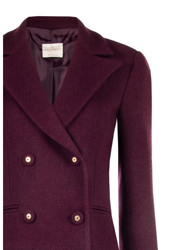 Manteau mi-long brossé avec boutons siglés Rinascimento