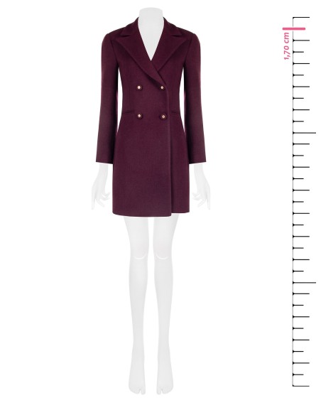 Manteau mi-long brossé avec boutons siglés Rinascimento
