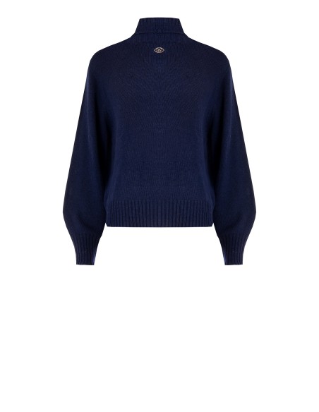 Pull à col roulé en laine vierge mélangée Rinascimento