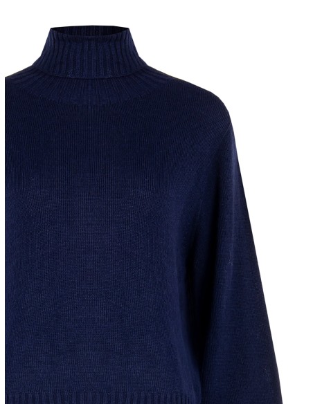 Pull à col roulé en laine vierge mélangée Rinascimento