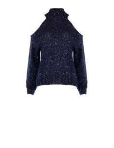 Pull à paillettes avec découpes aux épaules Rinascimento 2