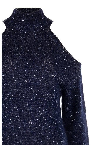 Pull pailleté avec épaules découpées Rinascimento
