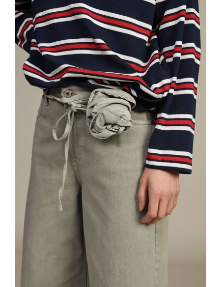 Dixie-jeans met wijde pijpen en riem