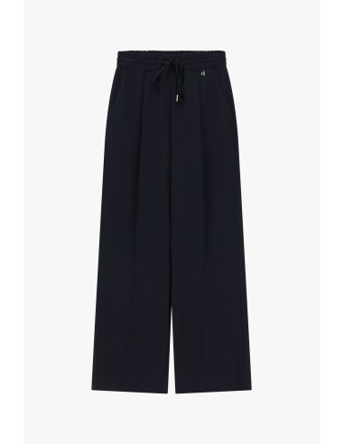 Pantalon palazzo à taille élastiquée avec pinces Dixie