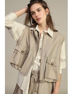 Gilet court avec poches plaquées frontales Dixie