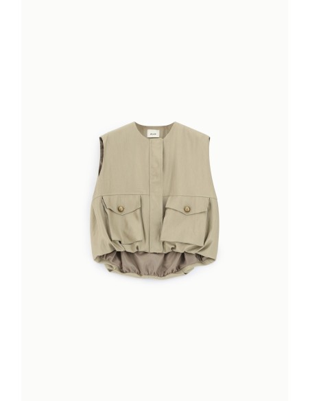 Gilet court avec poches plaquées frontales Dixie