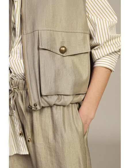 Gilet court avec poches plaquées frontales Dixie