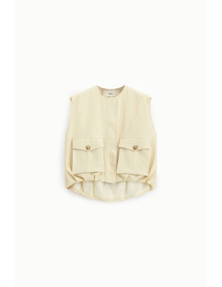 Gilet court avec poches plaquées frontales Dixie