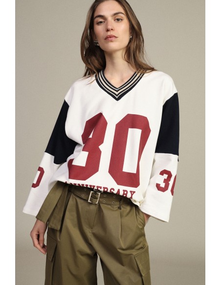 Ruime sweatshirt met ronde hals en 30 Anniversary-print van Dixie