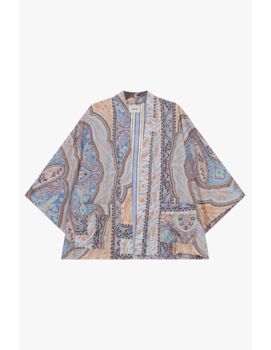 Veste-chemise à motif cachemire et manches amples Dixie