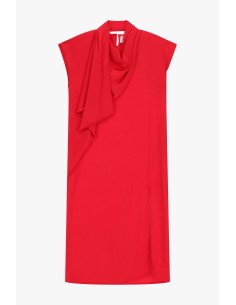 Robe midi à col drapé et motif géométrique Dixie 2