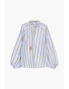Blouse à rayures avec manches amples et lien Dixie 2