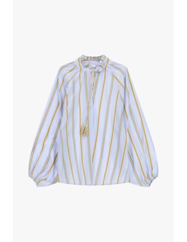 Blouse à rayures avec manches amples et lien Dixie