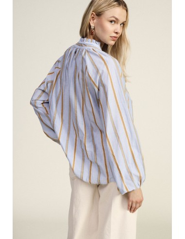 Blouse à rayures avec manches amples et lien Dixie