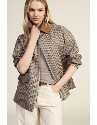 Veste-chemise à carreaux avec poches frontales Dixie