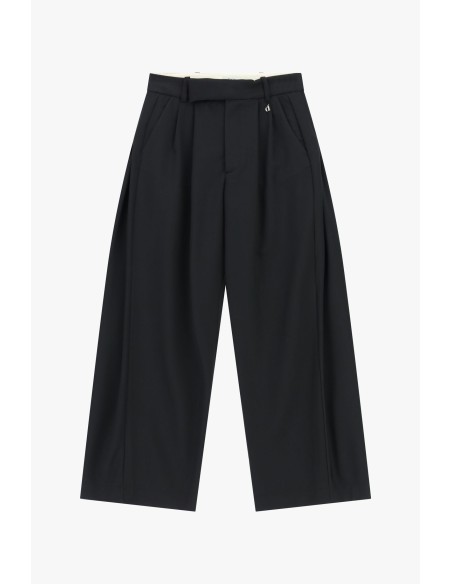 Cropped palazzobroek met hoge taille en plooien Dixie