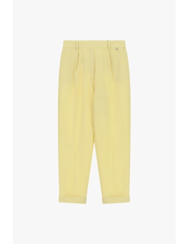 Pantalon tailleur taille haute à pinces et revers Dixie