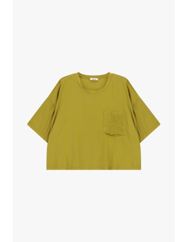 T-shirt boxy avec poche brodée Dixie