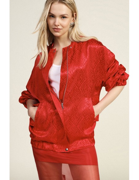Bomber oversize avec poches et fermeture à boutons-pression Dixie