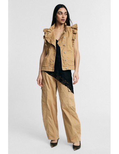 Pantalon palazzo cargo à poches taille haute Please