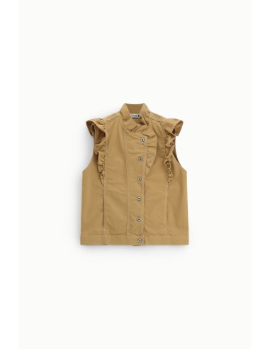 Gilet sans manches avec volants sur le devant Please