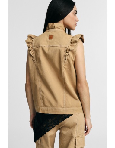 Gilet sans manches avec volants sur le devant Please