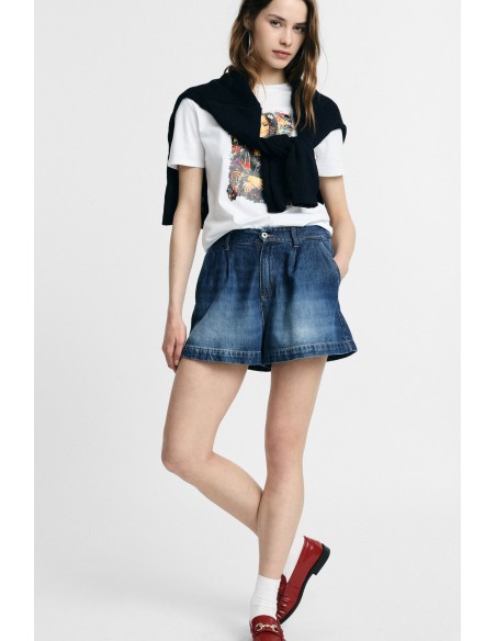 Short regular fit à pinces et poches frontales Please