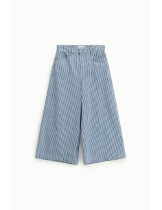Gestreepte cropped jeans met wijde pijpen Please 2