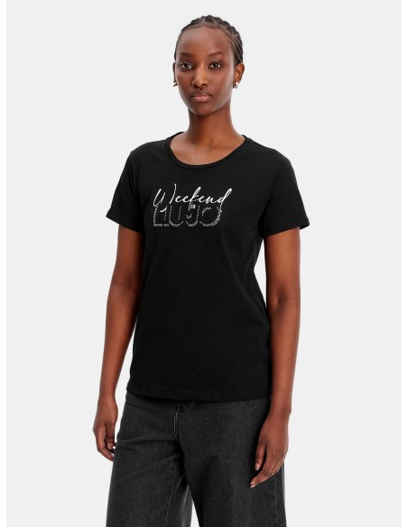 Liu Jo - T-shirt imprimé et orné de strass