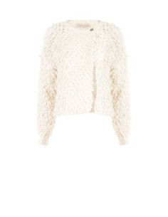 Cardigan en maille bouclée avec bouton logo Rinascimento 2