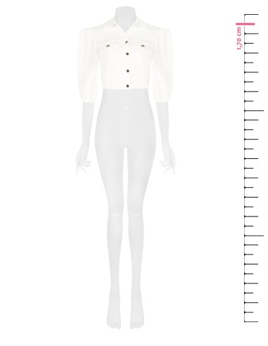 Cropped stretchjeansjack met zakjes Rinascimento