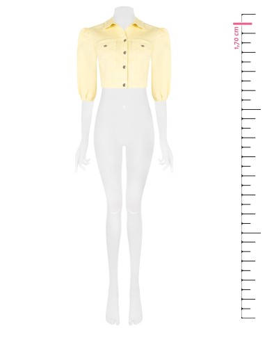 Cropped stretchjeansjack met zakjes Rinascimento