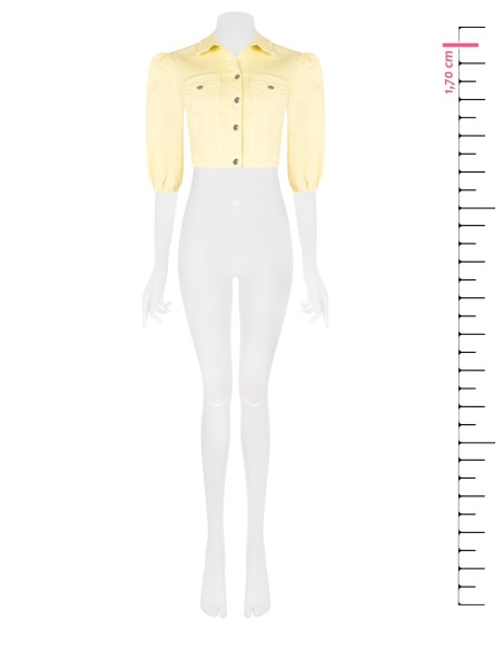 Cropped stretchjeansjack met zakjes Rinascimento