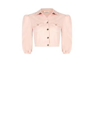 Veste en jean courte et extensible avec poches poitrine Rinascimento