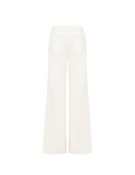 Jean wide leg extensible avec ceinture assortie Rinascimento