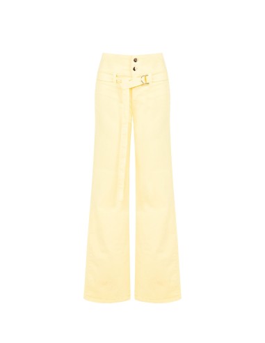 Jean wide leg extensible avec ceinture assortie Rinascimento