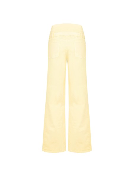 Wide leg-jeans met stretch en bijpassende riem Rinascimento