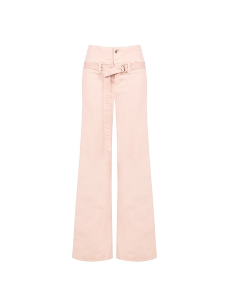 Jean wide leg extensible avec ceinture assortie Rinascimento