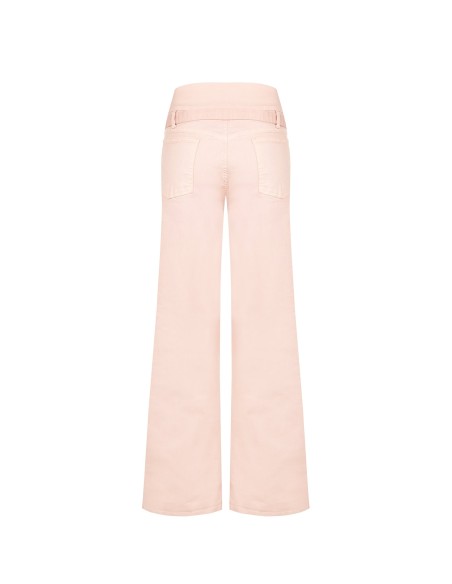 Wide leg-jeans met stretch en bijpassende riem Rinascimento