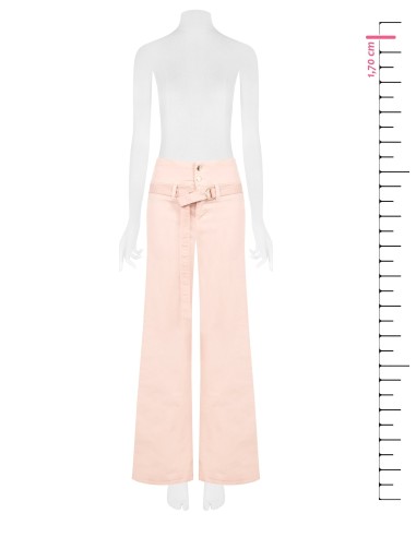 Jean wide leg extensible avec ceinture assortie Rinascimento